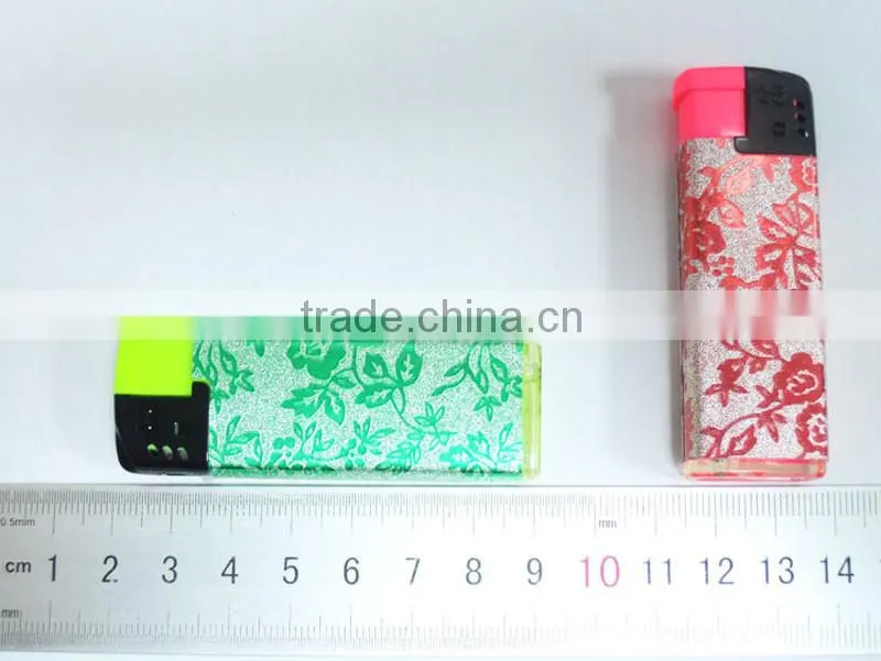 Small size new electronic cigarette gas lighter custom sticker windproof lighters