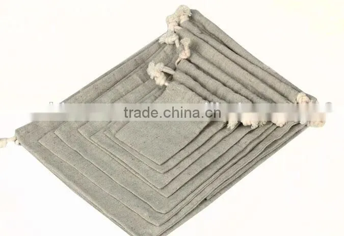 Reusable plain jute bag /jute drawstring bag/ promotion bag