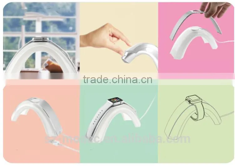 Aluminum and acrylic material Rainbow for Apple Watch Stand,Aluminum Display For Apple Watch Charger Stand