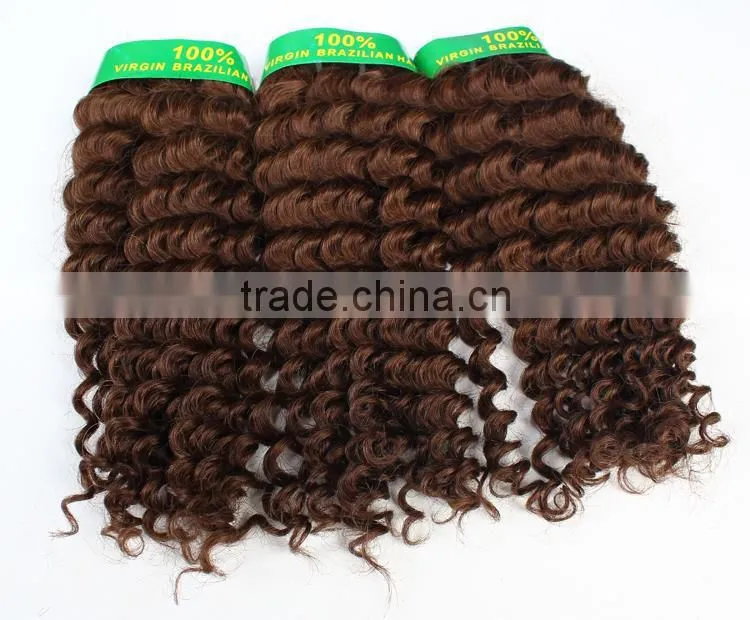 hot selling 10 years DEEP CURL hair 24 inch virgin remy brazilian hair weft