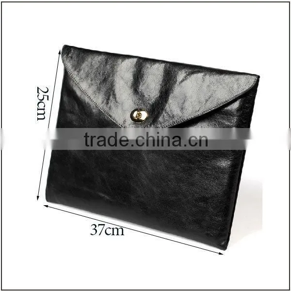 2014 fashion leather clutch bag for men oversize envelope clutch bag