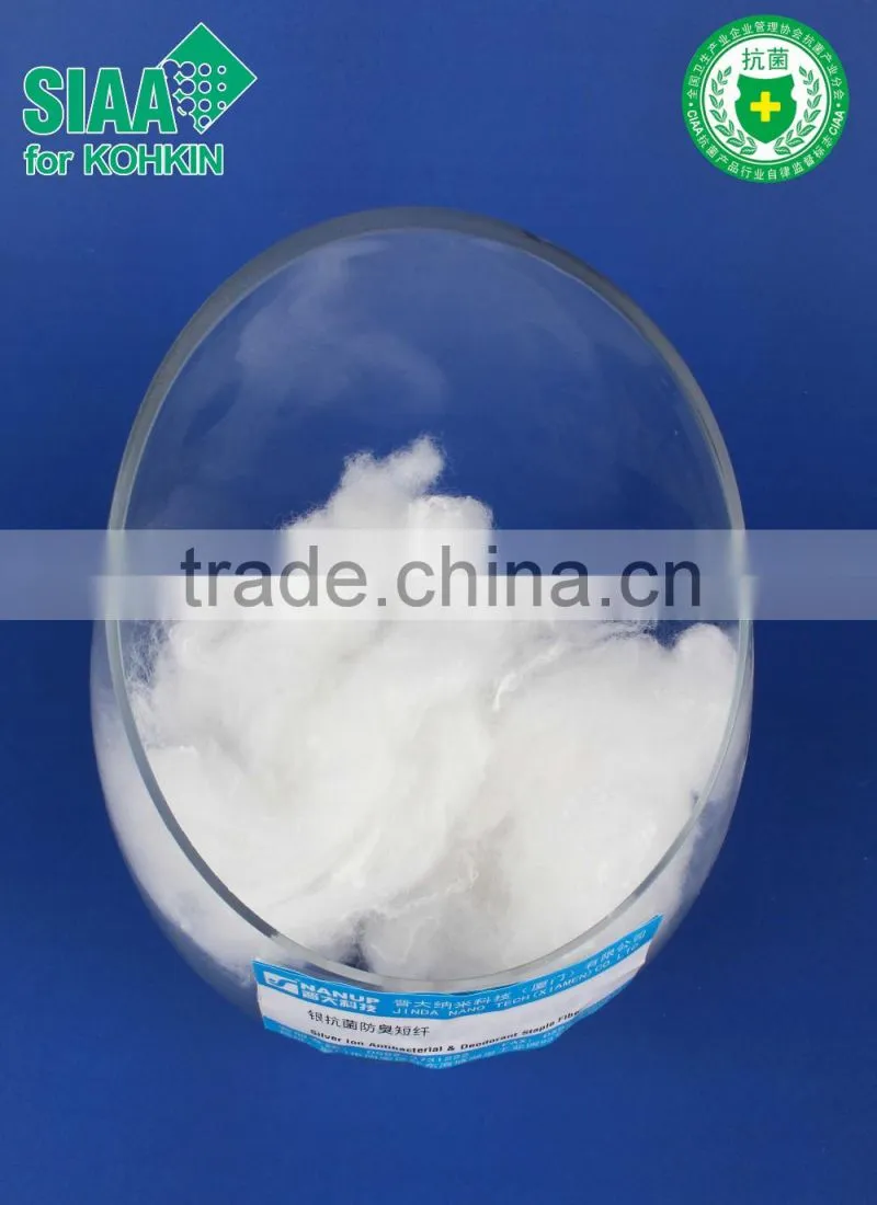 Antibacterial Deodorant silver polyester fiber fabric