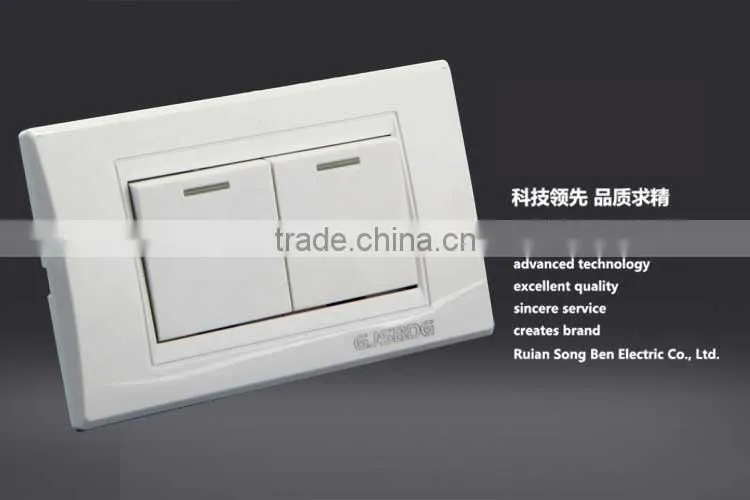 YB-118 two gang one way/two way wall switch