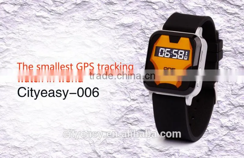 Hot Black Mini GPS Watch Tracker for Children