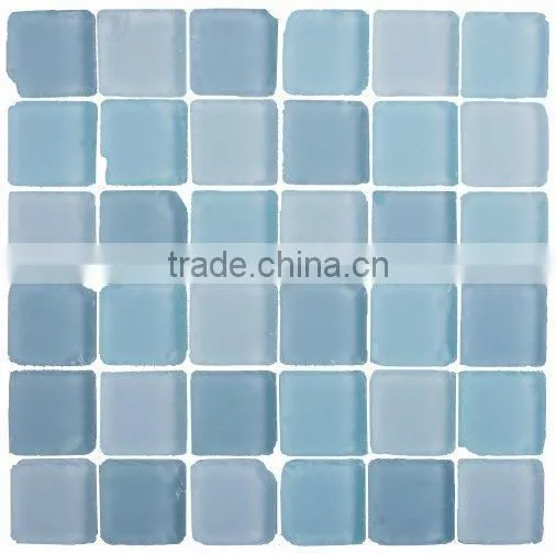 12''X12'' light blue blend tumbled 48 mosaic