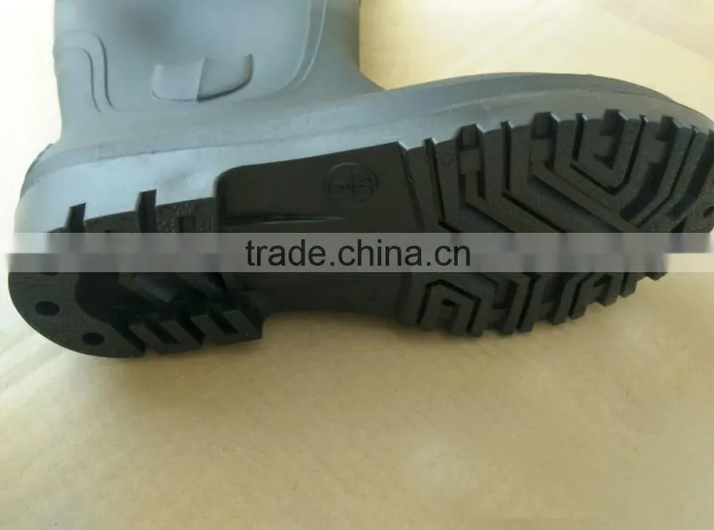 Men Clear PVC Rain Boots With Steel Toe Cap And Steel Midsole 1355