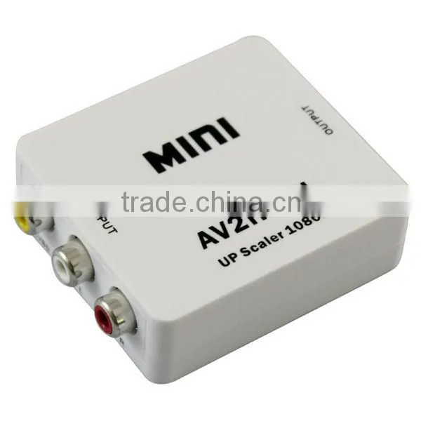 Mini CVBS AV to HDMI Video Converter Up Scaler 1080P AV2HDMI