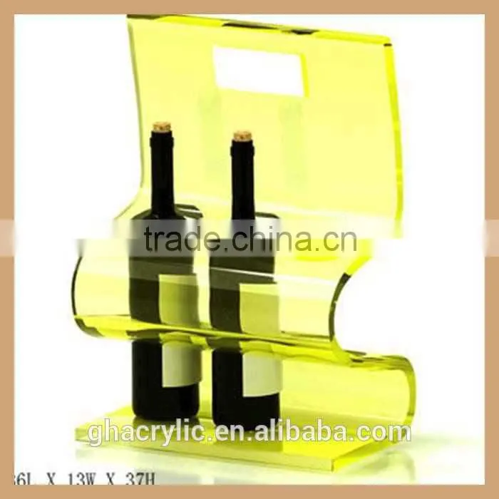 assorted color acrylic wine display rack
