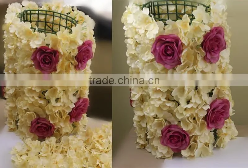 silk artificial hydrangea flower wall wedding decoration backdrop