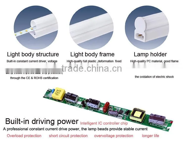 China factory wholesale 600mm 1200mm full led t5 tube replace fluorescent