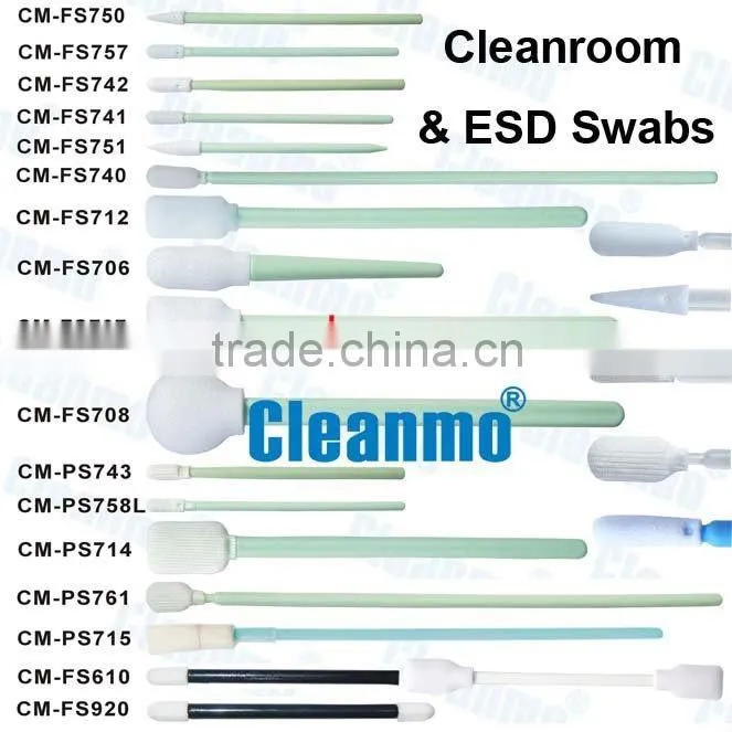 Anti-static Cleanroom Microfiber Head Swab ( Good Substitute for Texwipe Swab)
