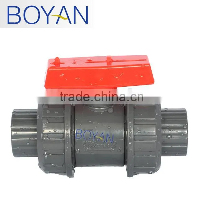 BOYAN pvc trunnion double union ball valve