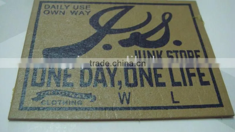 garment paper patch label for jeans