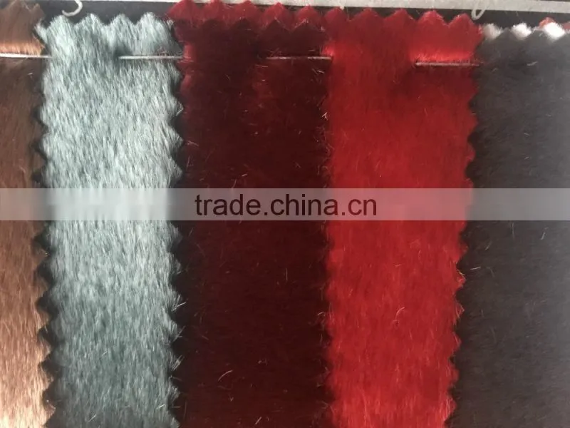 flock fabric imitation the horse fur use for shoes