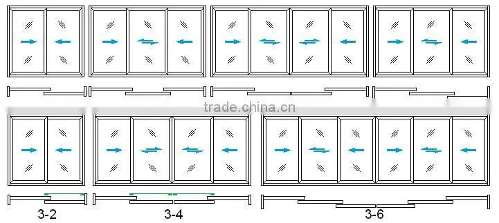 PVC/UPVC house casement windows grill designs india guangzhou factory