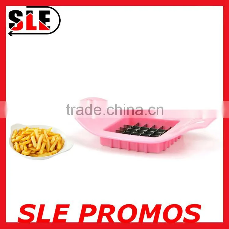 Custom Factory Promotional Kitchen Tools Plastic Vegetable Potato Slicer,High Quality Wholesale Easy Hand Grip French Fry Cutter