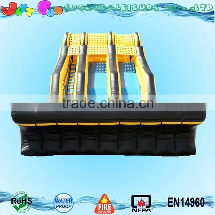 22ft double lane giant inflatable water slide with a pool for sale