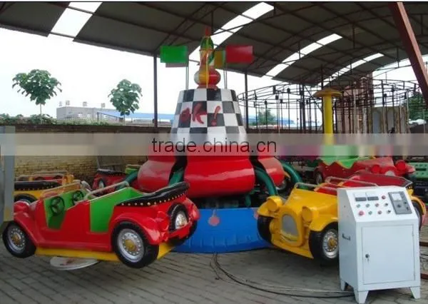 2014 attractive amusement car ride,rotating crazy car rides for fun