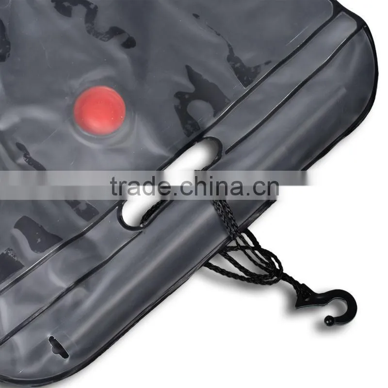5 Gallons Solar Heating Camping Shower Bag 20L Thermometer 92-128 fahrenheit Hot Water