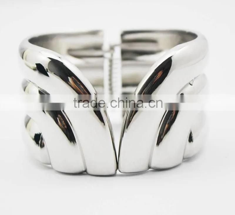 2015 Fashion Jewelry Alloy Customized Bangle Silver Plated Bangle