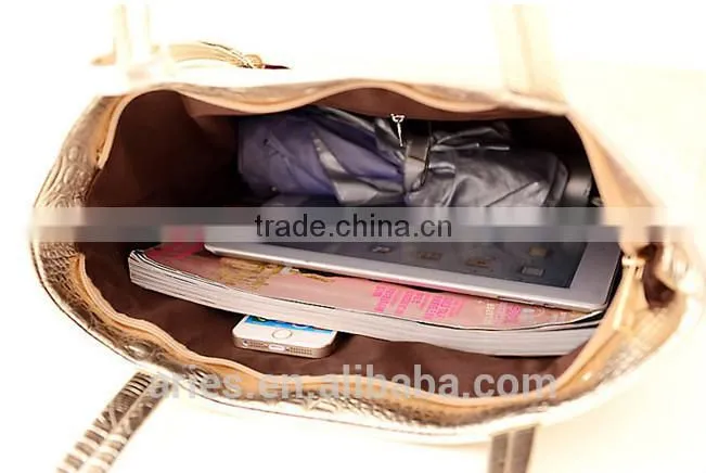 new 2015 Selling Women PU Leather Handbag,Tote Shoulder Bags large capacity PU weave bags fashion design