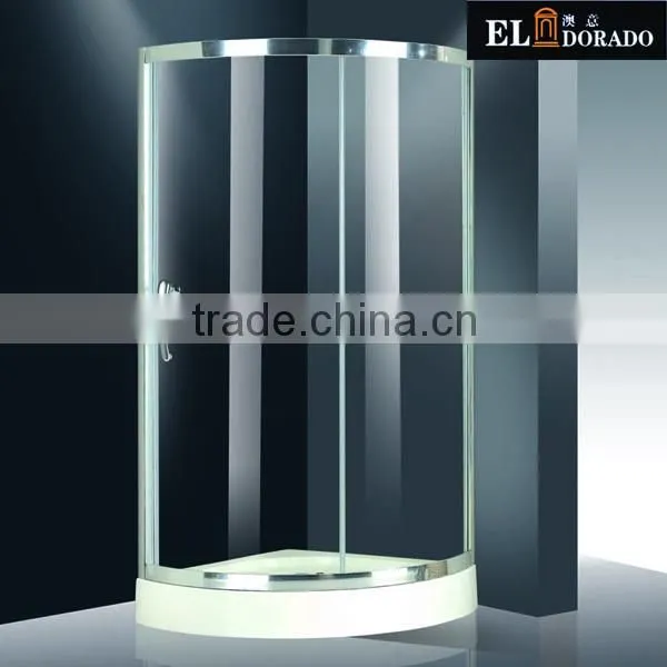 CE China Supplier Wall Liner Round Coner Girls bathroom shower door