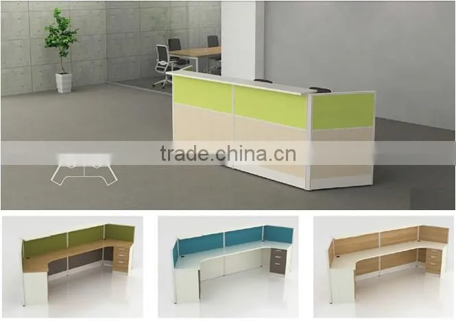 blue and white color reception desk, office desk
