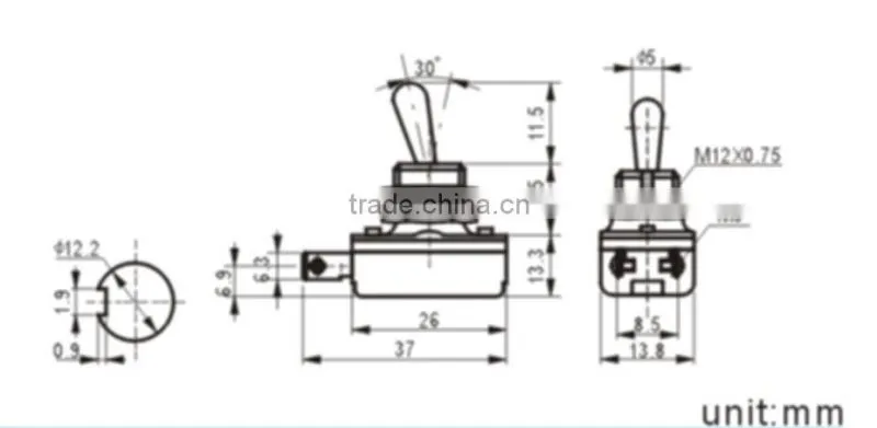 KNH-1S 15A 250V different types of guitar toggle switches / medium toggle switch / spring return toggle switch(FBELE)
