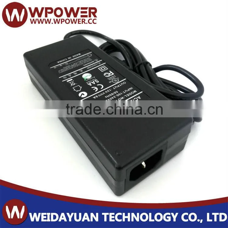 desktop adapter with quality CUL.UL KC Class 2 list standard ac adapter 12v 8a