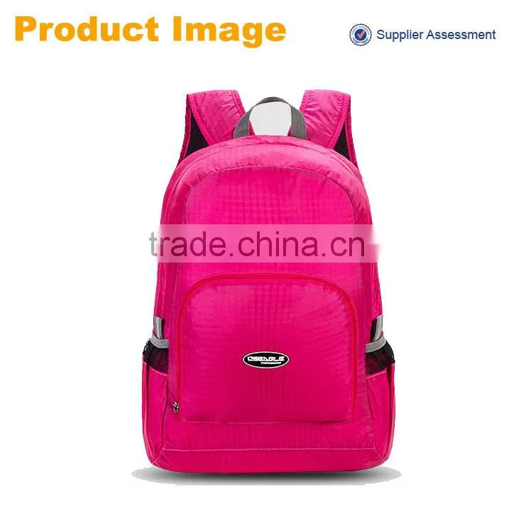 2016 hot sale waterproof fashion school bag, foldable soft bag
