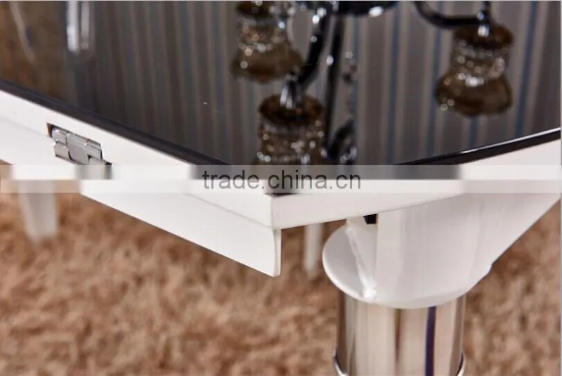 Dinette combination folding table tempered glass table round table four chairs