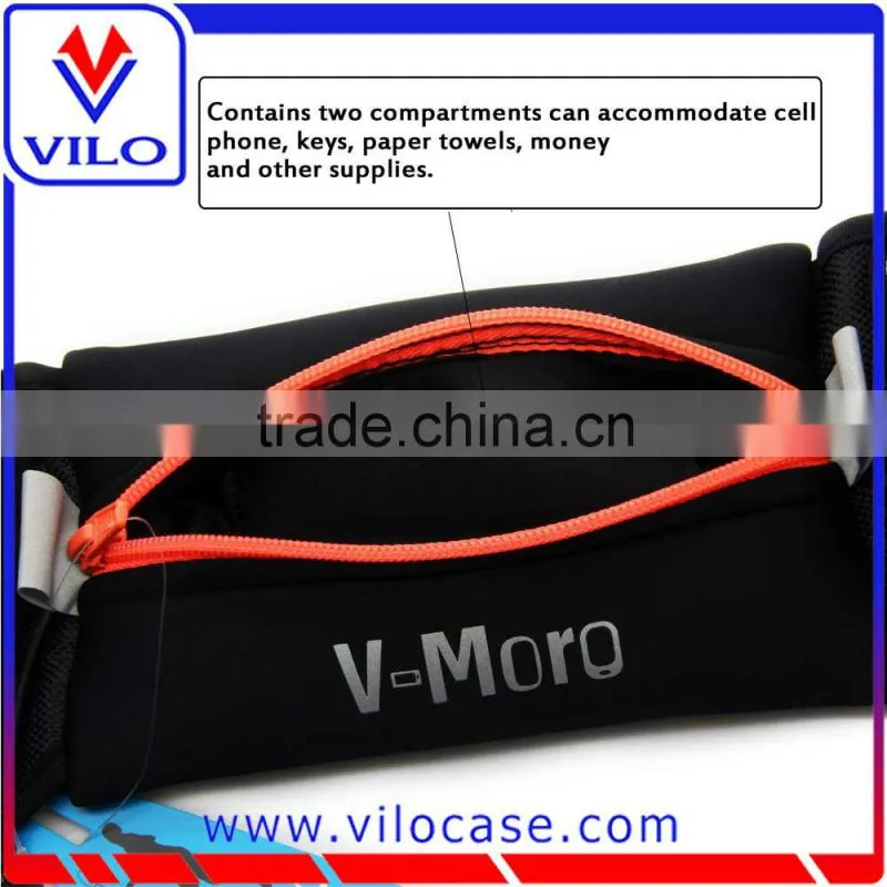 Best selling Neoprene fitness hydration belt waist bag gym sports bag with bottle holder
