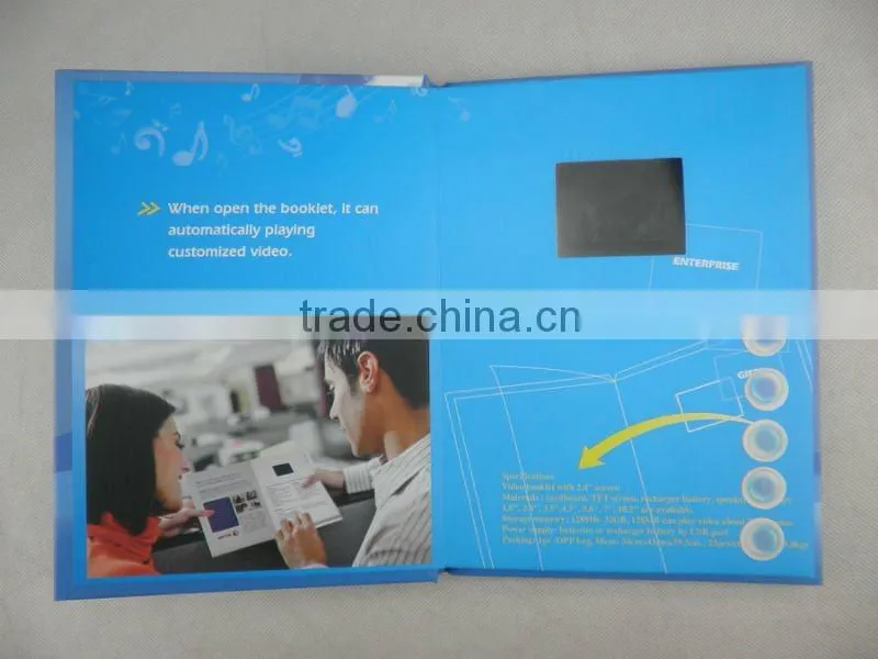 2.4'' video greeting card,TFT video,Promotional gift