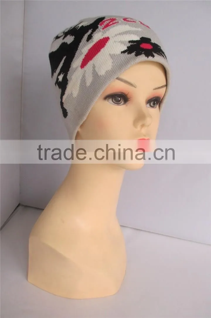 Wholesale Printing Design High Quality 100%Acrylic Promotional Knit Beanie