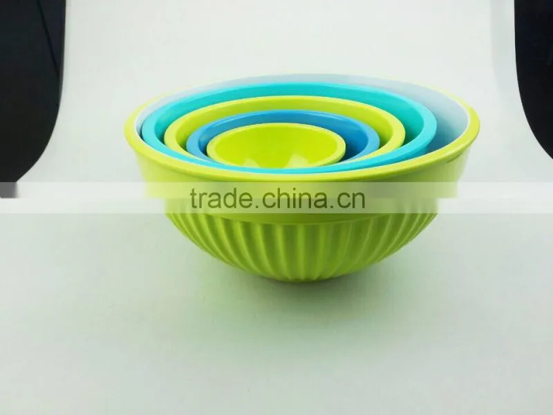 2015 New arrival non toxic 5pcs plastic mixing bowl set for baby