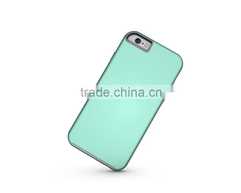 High impact hybrid hard +soft touch armor rugged case for apple iphone 6 cell