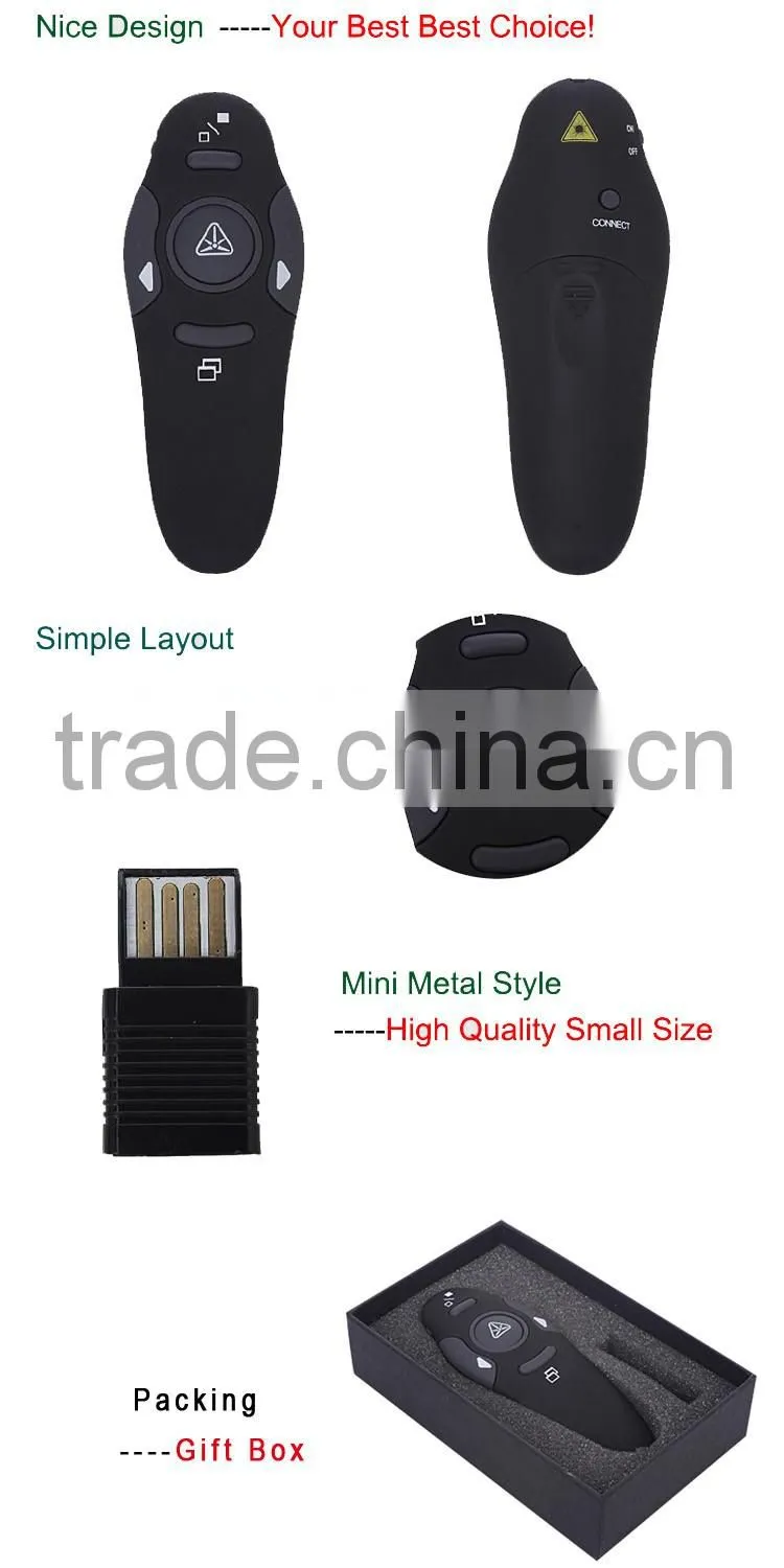Hot selling wireless laser presenter presentation remote