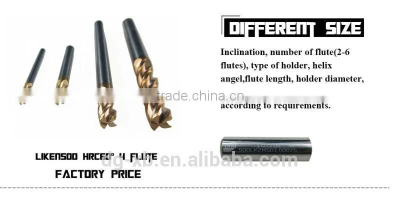 2015 Liken hot sale cnc drill bits 2 flute tungsten carbide machinist drill bit set