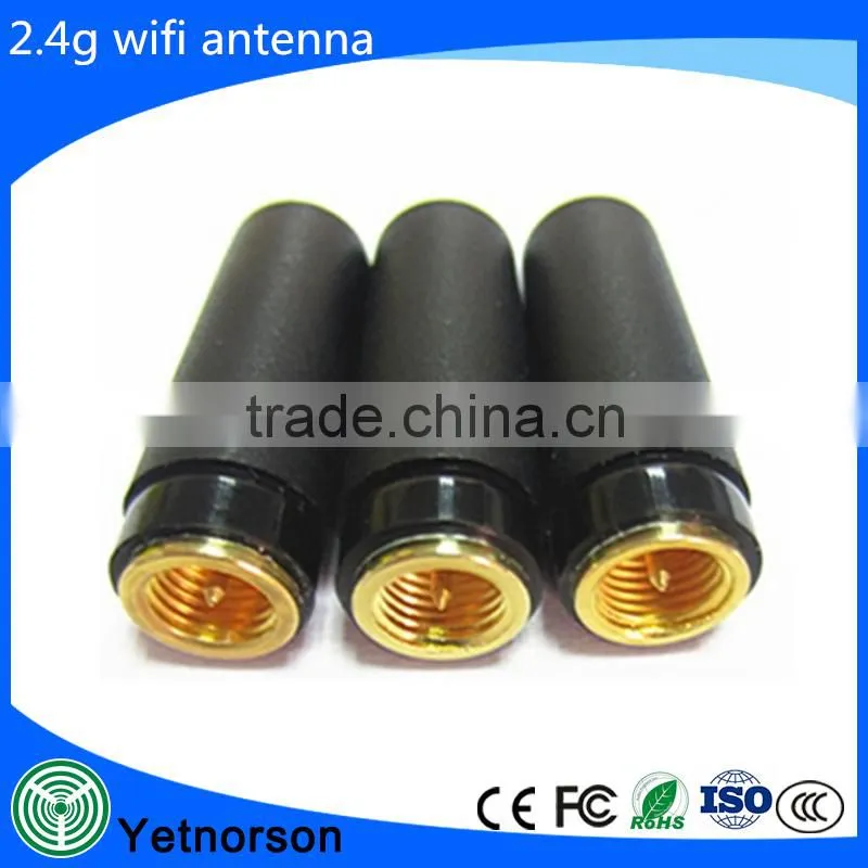 2.4ghz wifi Antenna 2dbi SMA Plug goldplated Connector Rubber Antenna mini 27mm