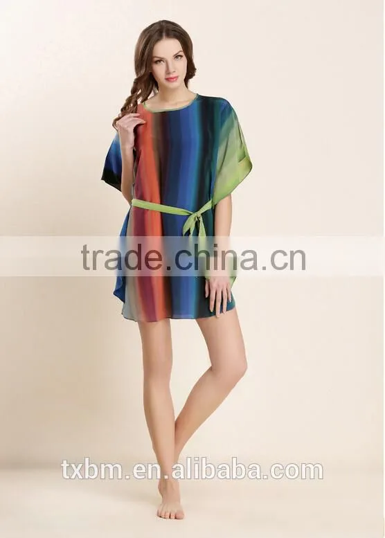 loose comfortable short sleeve silk pajama