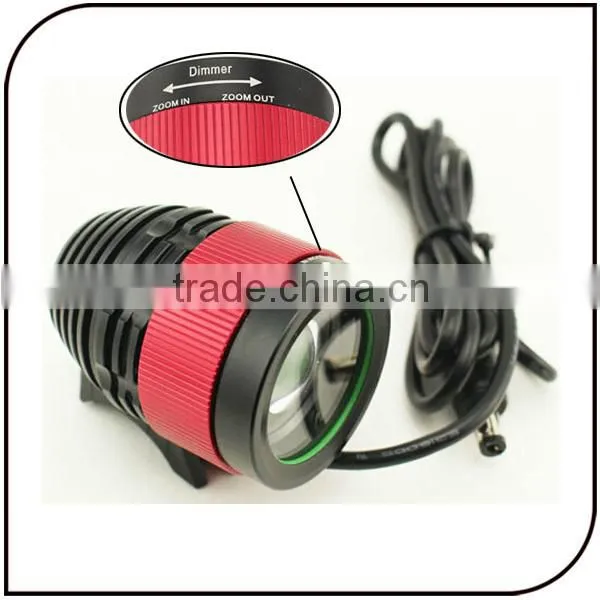 CREE XML-T6 led 8.4V 6600mAh battery front bicycle head lamp 1600 lumen zoom focus rechargeable led bike light