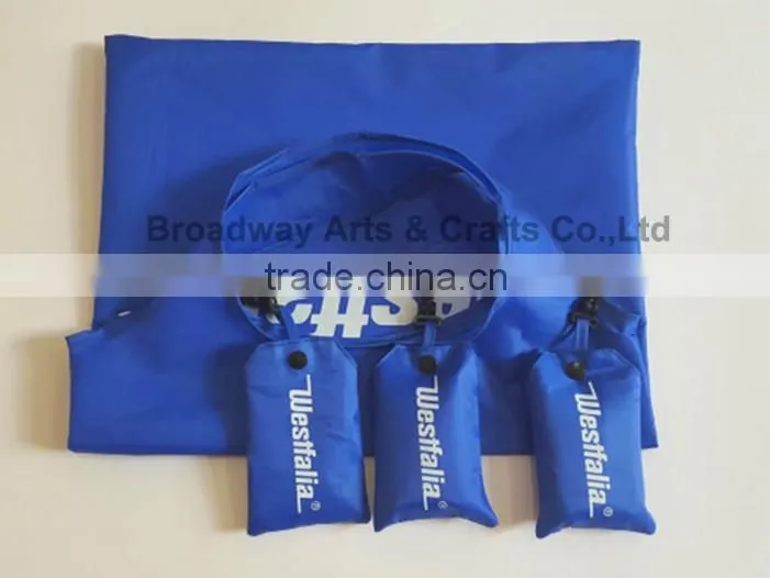customize new design 190T 210D polyester folding shopping bag