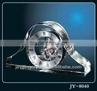 Crystal Glass Desk Clock Decoration Table Clock