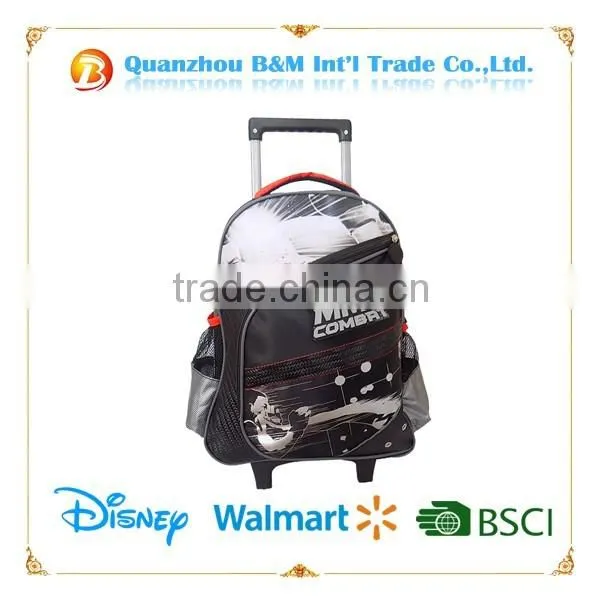 Car design 3D shade kid's trolley school bag for boys