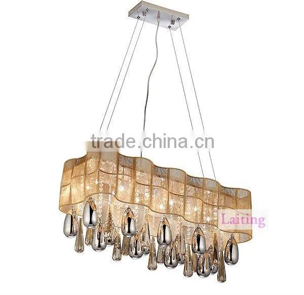 Contemporary Clear Crystal Chandelier & Fancy Led Light