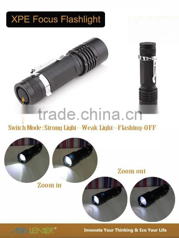 XPE 1W Focus Flashlight Torch