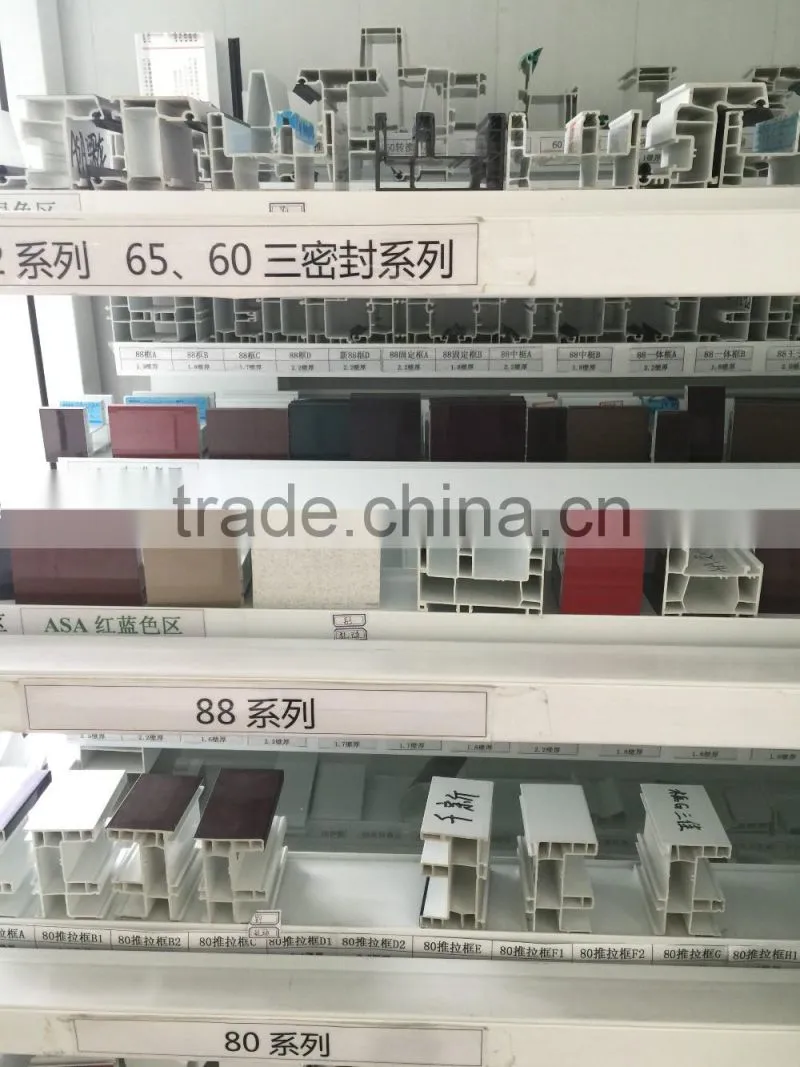 Guaranteed quality , 60/65/70casement, 80/88/92 upvc profiles factory