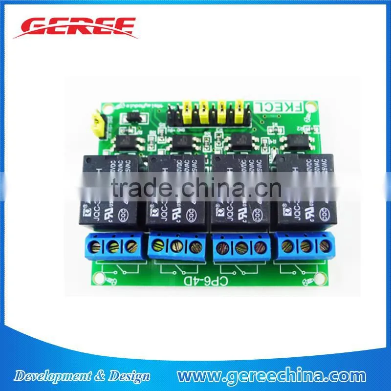 DC 5V 4-Channel Relay Module with Optocoupler H/L Level Trigger for Arduino