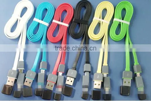 2 in1 usb cable usb data cable for iphone/samsung