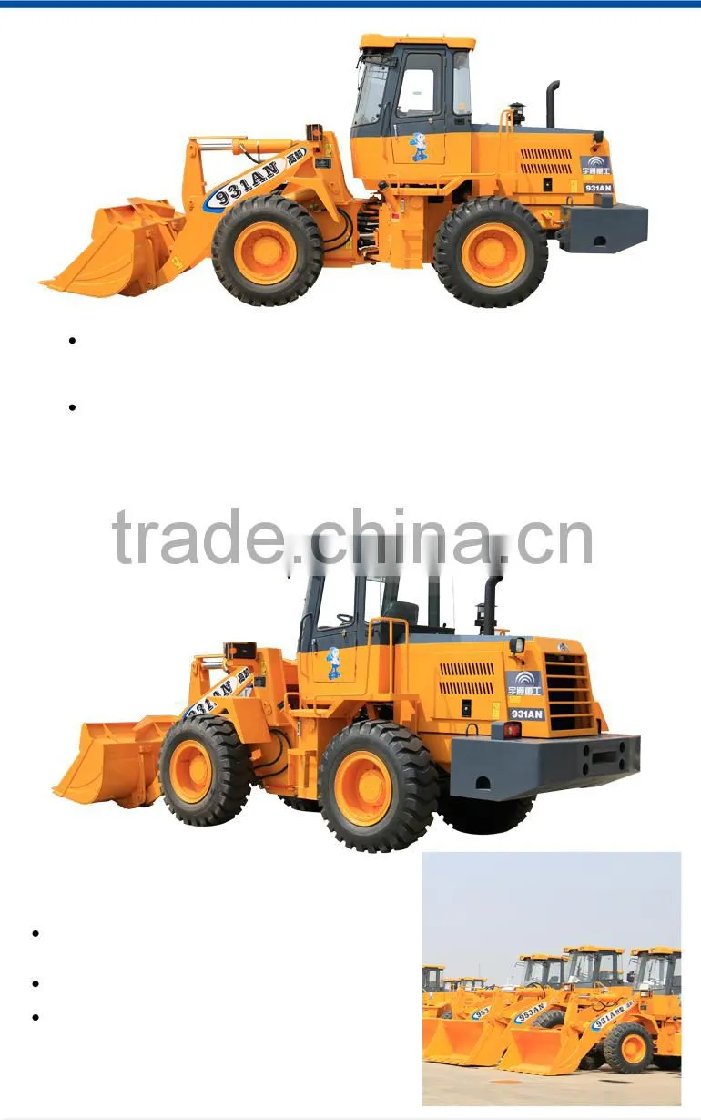 3t Yutong 931A wheel loader National Stage II Emission Standard (EuroII)